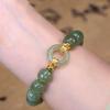 Ping An Women's Double Happiness Buckle Bracelet - Chinese Style, Retro, Elegant, Light Luxury Jewelry.