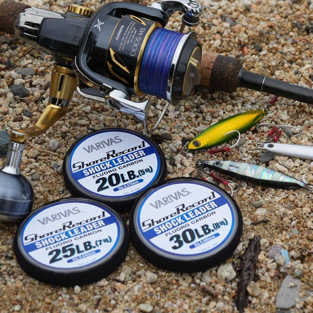 Varivas Shore Record Shock Leader Fluorocarbon 30m 25lb Fishing Line