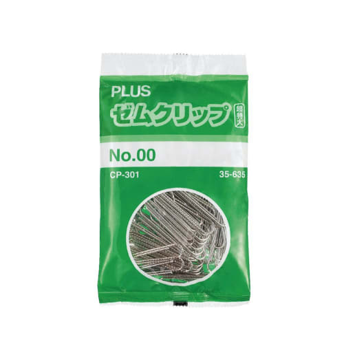 Plus Gem Clip No.00 Extra Large Approx. 100 Pieces CP-301 35-635