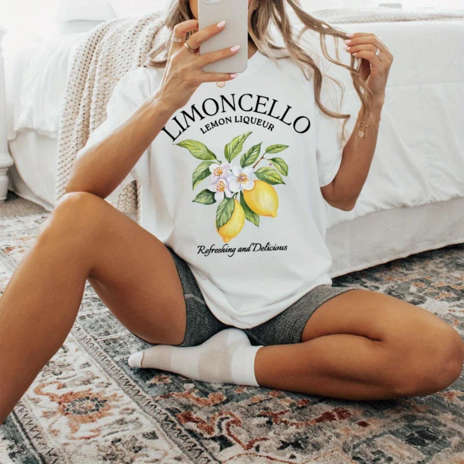 

Cute Lemon Letter Graphic Tees Short Sleeve O-neck Casual Top Women Kawaii Streetwear Vintage Fruit Shirt Cotton Female Clothing XXXXXL білий