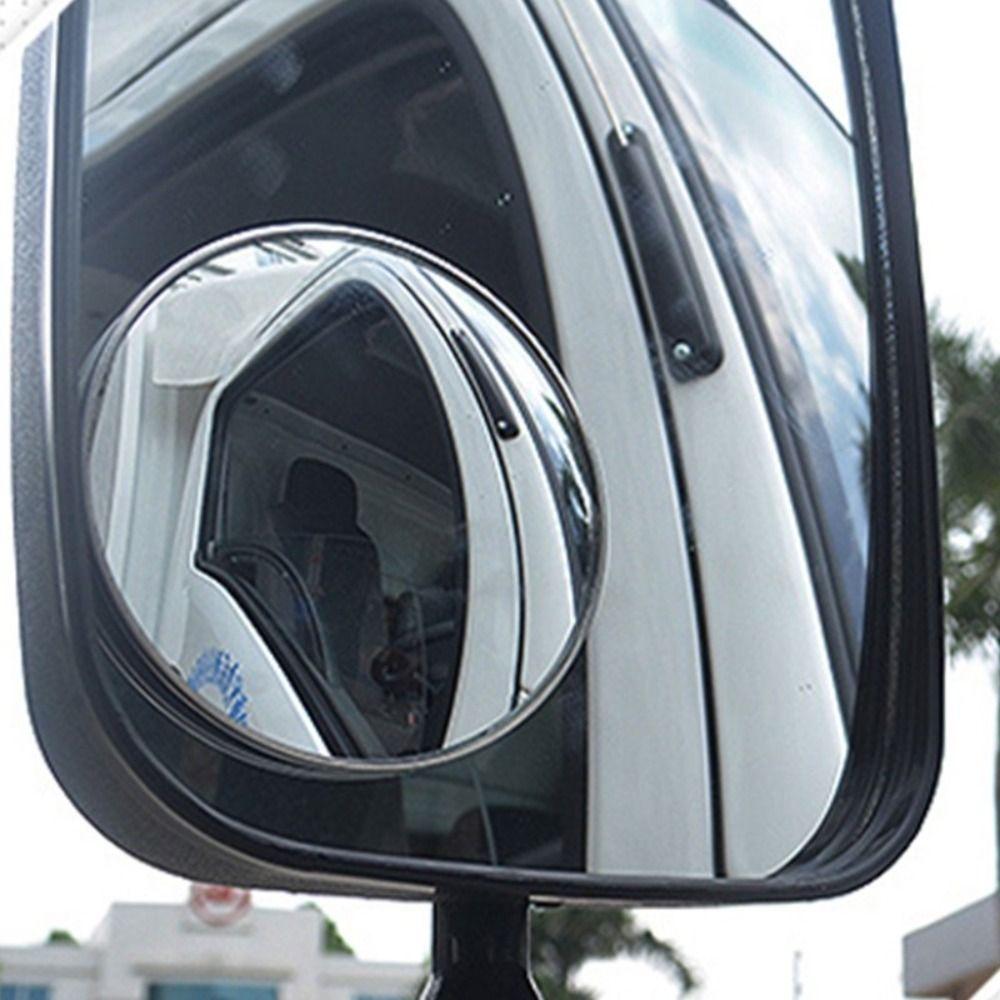 Car Side Mirrors HD Convex Wide Angle Blind Spot Auxiliary Rear View Mirror 75/90mm Truck Bus Round Blind Spot Mirror