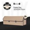 Leather Car Trunk Storage Box with Logo - Multifunctional Folding Organizer