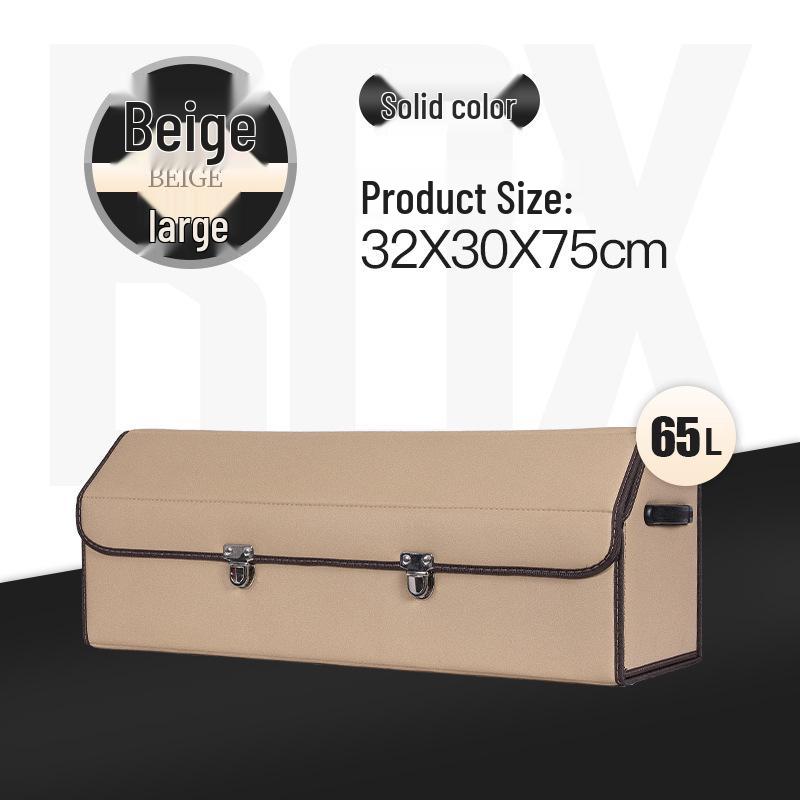 Leather Car Trunk Storage Box with Logo - Multifunctional Folding Organizer