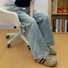Comfortable High Street Broken Holes Jeans Women's Year Straight Small People Loose High Waist Thin Wide Leg Trousers Jeans for Women Long Denim Pants
