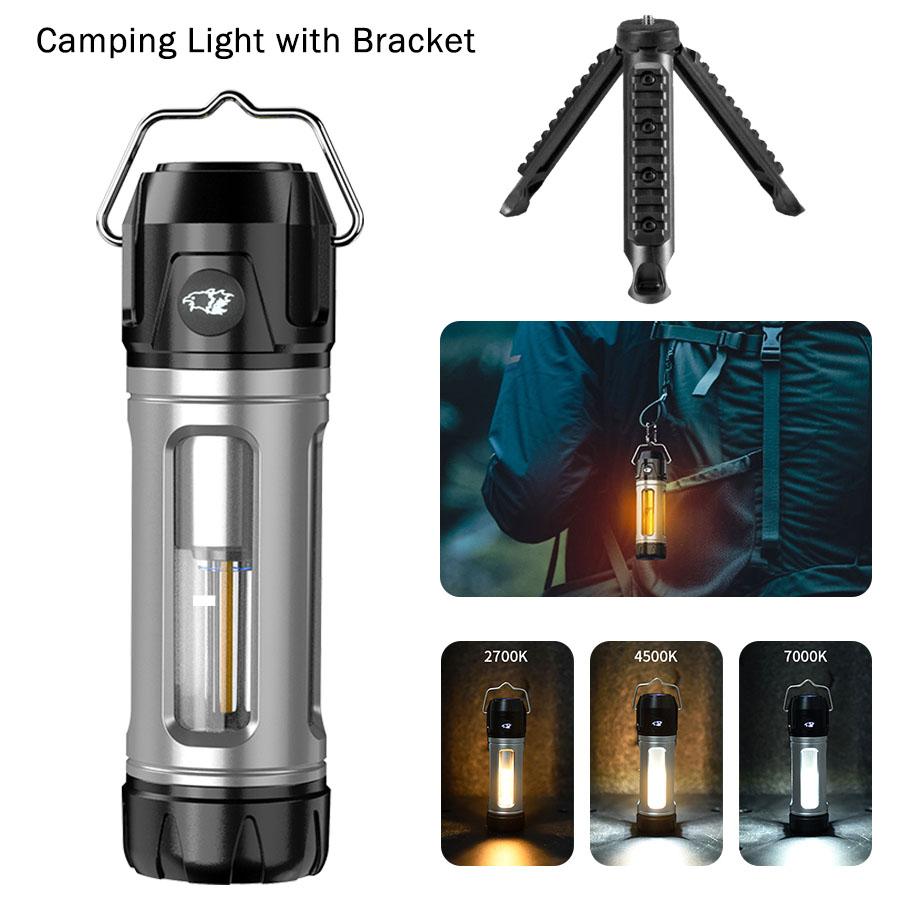 Multi Functional Camping Light Outdoor LED Night light with Hook Magnet Type C Rechargeable Flashlight Waterproof Travel Light