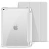 Case For Ipad 9/8/7 (2021/2020/2019 10.2-Inch), With Pen Holder, Transparent Back Cover