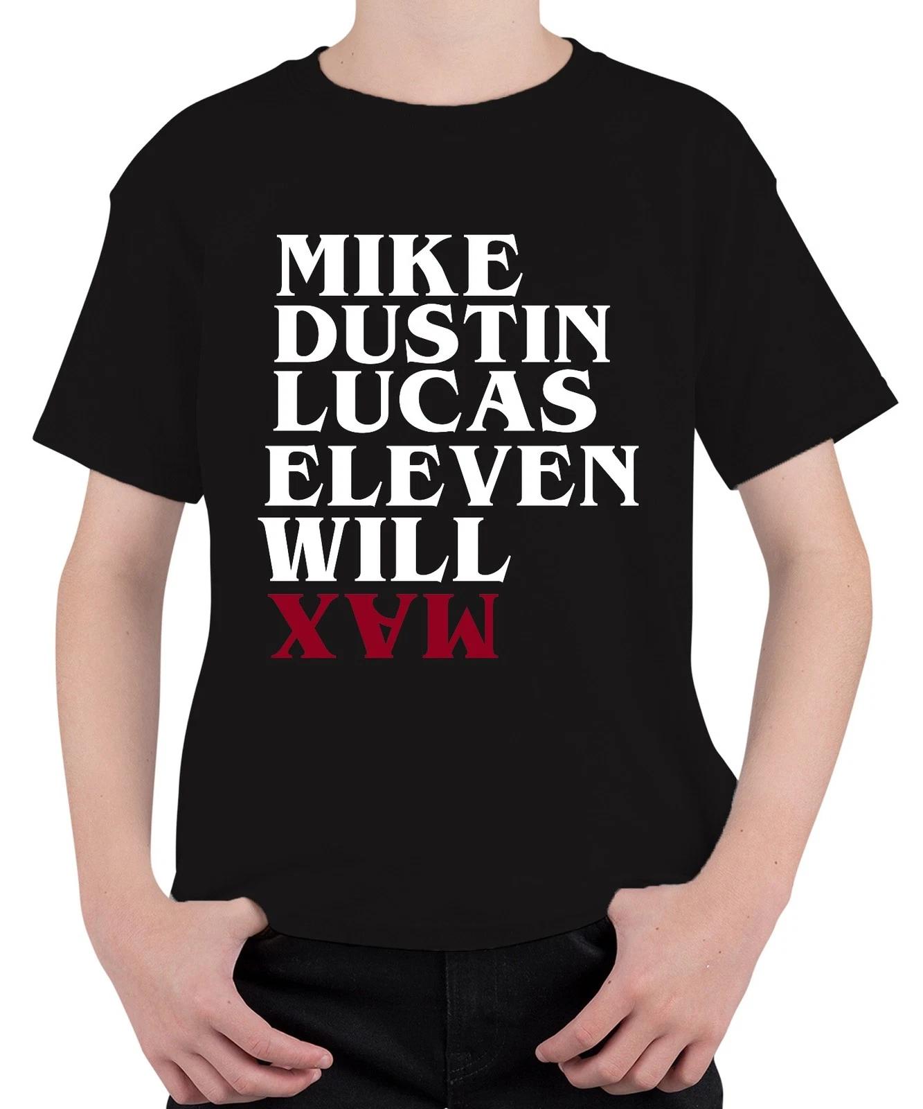 Stranger Mike Dustin Lucas Eleven Will Max Retro Serienfan Unisex Kinder T-Shirt XXXXL
