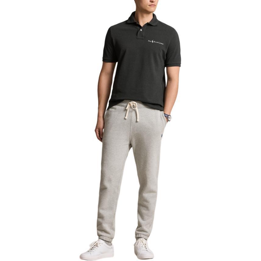 Polo Ralph Lauren Classic Letter Logo Print Casual Short Sleeve Polo Shirt Men Tops Vintage-Black MNPOKNI1N822960-001
