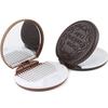 Mini Chocolate Cookie Mirror Cute Folding Compact Pocket Mirror Makeup Mirror with Comb  Women Girl