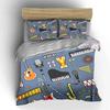 Musical Elements Collage Print Bedding Set 1 Duvet Cover 2 Pillowcases for Adult and Children Luxury Gift Full Size