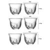 6pcs Sets Small Tea Cup Creative Kung Fu Tea Cup Transparent Water Cup Personalized Drinkware Household Drinking Glasses Gifts