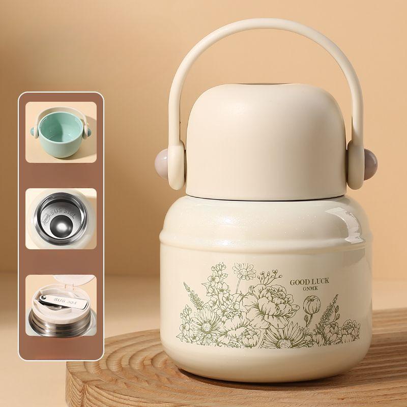 

Новый высококачественный внешний вид, тушеная чашка из нержавеющей стали, переносная изолированная чашка для воды, тушеная в офисе 600ml