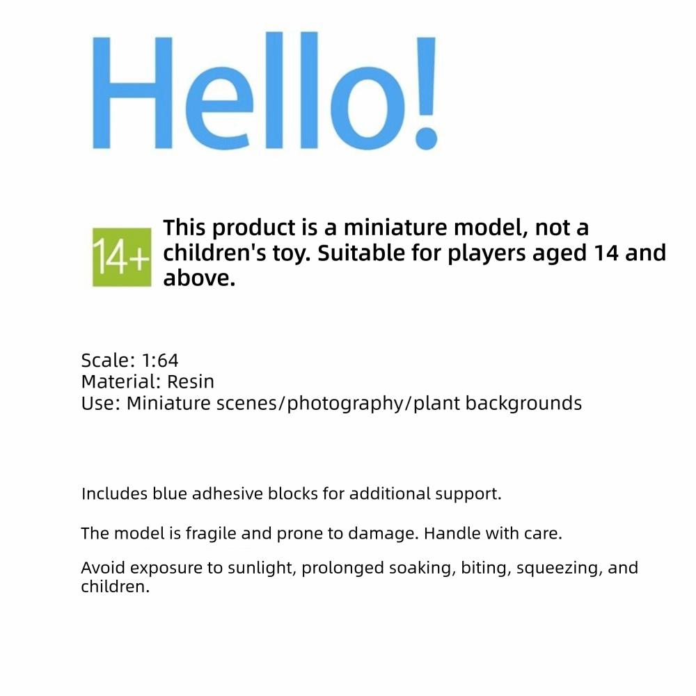 1/64 Scale Resin Model Traffic Barriers Scene Figurine Model Collection Miniature Scene Model