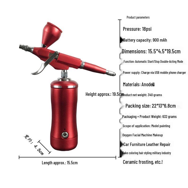 Gundam Mini Electric Airbrush Set for Auto Start-Stop Handheld Spray Painting