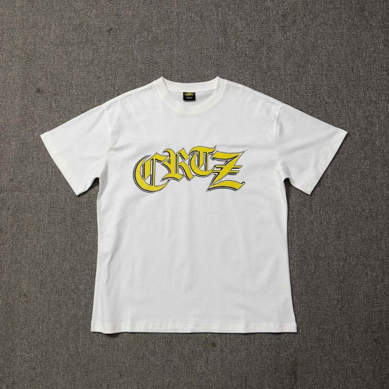 New High Street Corteiz Alcatraz Fun Letter Print Men's and Women's Casual Short Sleeve T-Shirt