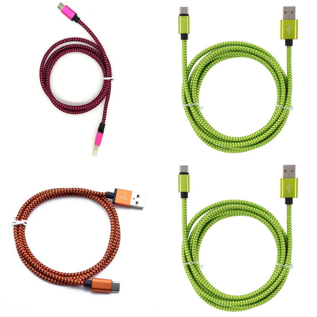 Fast Charging Data Cable With Aluminum Alloy Nylon Braided For Android Devices And Smartphones
