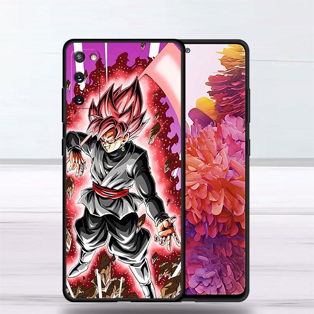 Anime Case for Samsung Galaxy S20 FE S9 S21 S10 S22 Ultra 5G S21 Plus S7 S10e S8 Black Soft Bumper Dragon G-Gokus Cover Funda