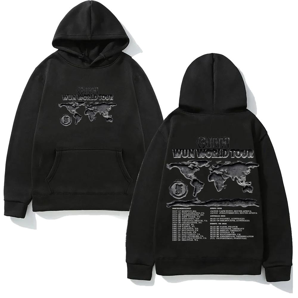 

Rapper Gunna WUNNA World Tour 2025-2026 Hoodie Casual High Quality Cartoon Print Moletom with Hooded Fleece Comfortable Hoody XS чёрный