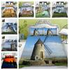 3D Microfiber Bedding Single Double Bed Full Size Building Landscape Printed Pillowcase and Quilt Cover 2/3 Comfortable Household Bedding Gift