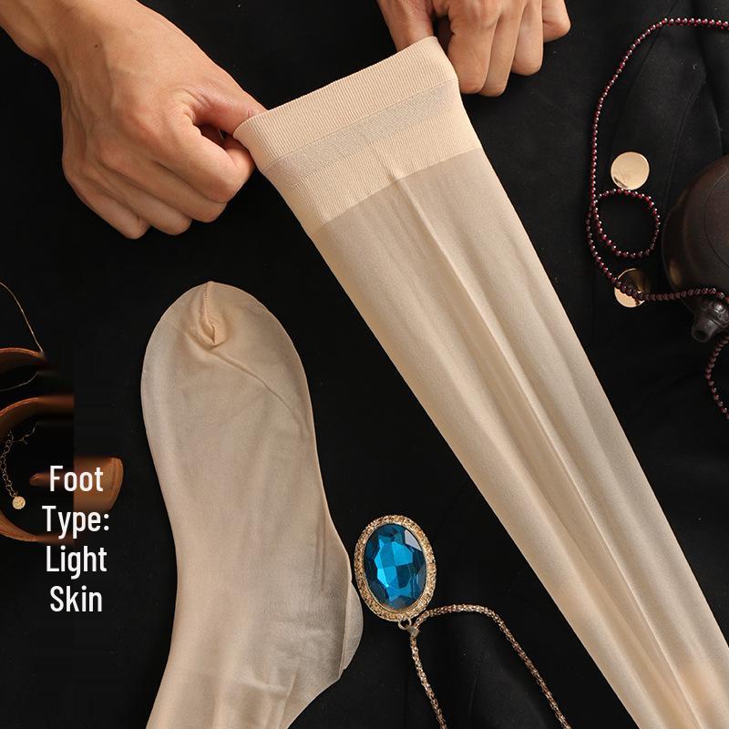 Women's Ultra-Thin Thigh-High Stockings: Non-Slip, Foot-Shaped Heel, Over-the-Knee, Perfect for Autumn