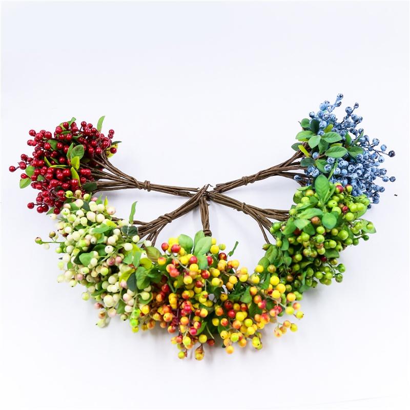 3Pcs Mini Artificial Berry Flower Christmas Fruit Fake Berry Simulation Foam Flower Decoration Wedding Family Table Arrangement