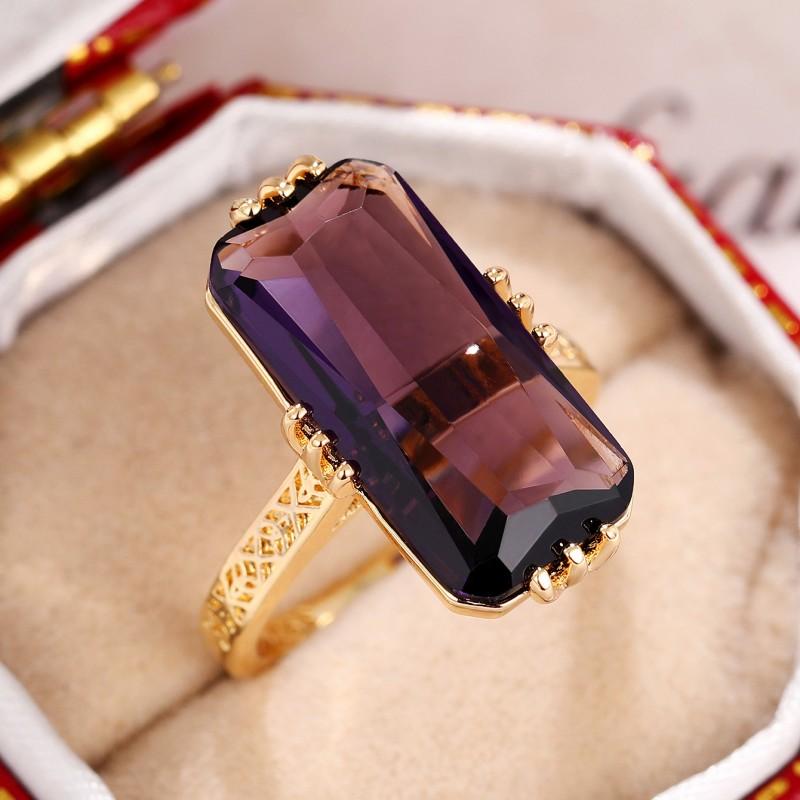 Gorgeous Big Cubic Zirconia Rings Women for Anniversary Party Fashion Elegant Female Rings Good Quality Luxury Jewelry