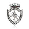 Men's Retro High-end Vintage Lion Shield Crown Brooch Accessories Brooch