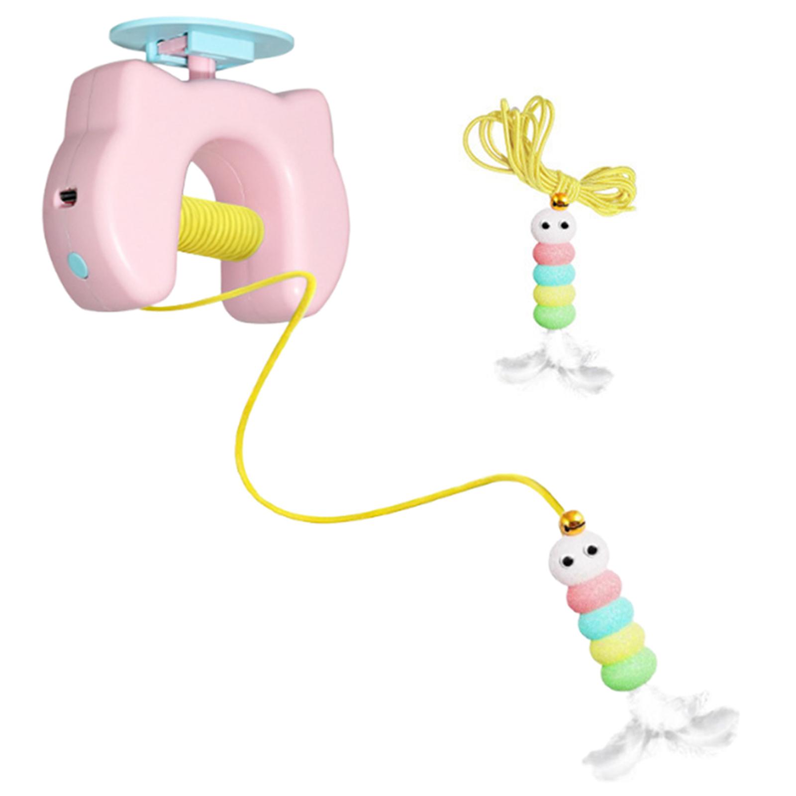 

New Type Of Electric Cat Toy USB Rechargeable Interactive Hanging Door Auto Swing Feather Toy Self-entertainment Cat-teasing Toy