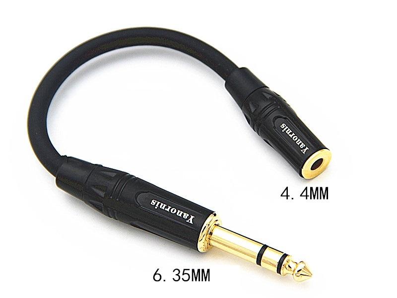 HIFI Female 4.4MM Balanced Headphone Adapter Audio Cable 4.4mm to 3.5mm 4.4mm to 2.5mm 4.4mm to 6.35mm 4.4mm to XLR 4 Pin Angle