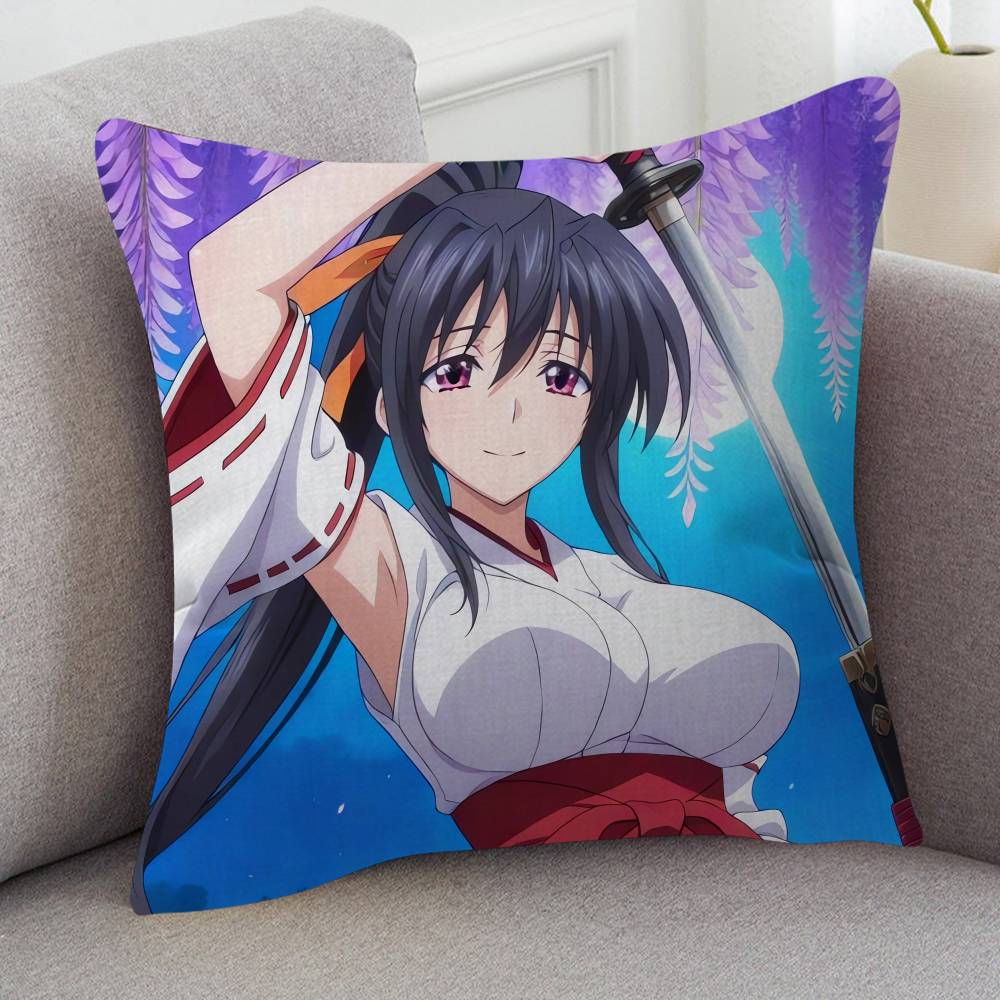 Anime High School D D Cartoon Series Square Pillowcase Soft Waist Sofa Cushion Cover Bedroom Room Pillowcase