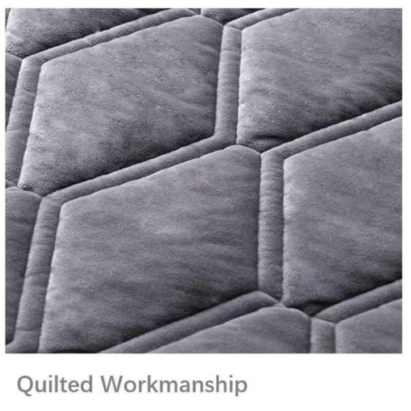 All-inclusive Super Soft Smooth Quilted Head Cover Thicken Velvet Headboard Cover Solid Color Bed Back Dust Protector Cover
