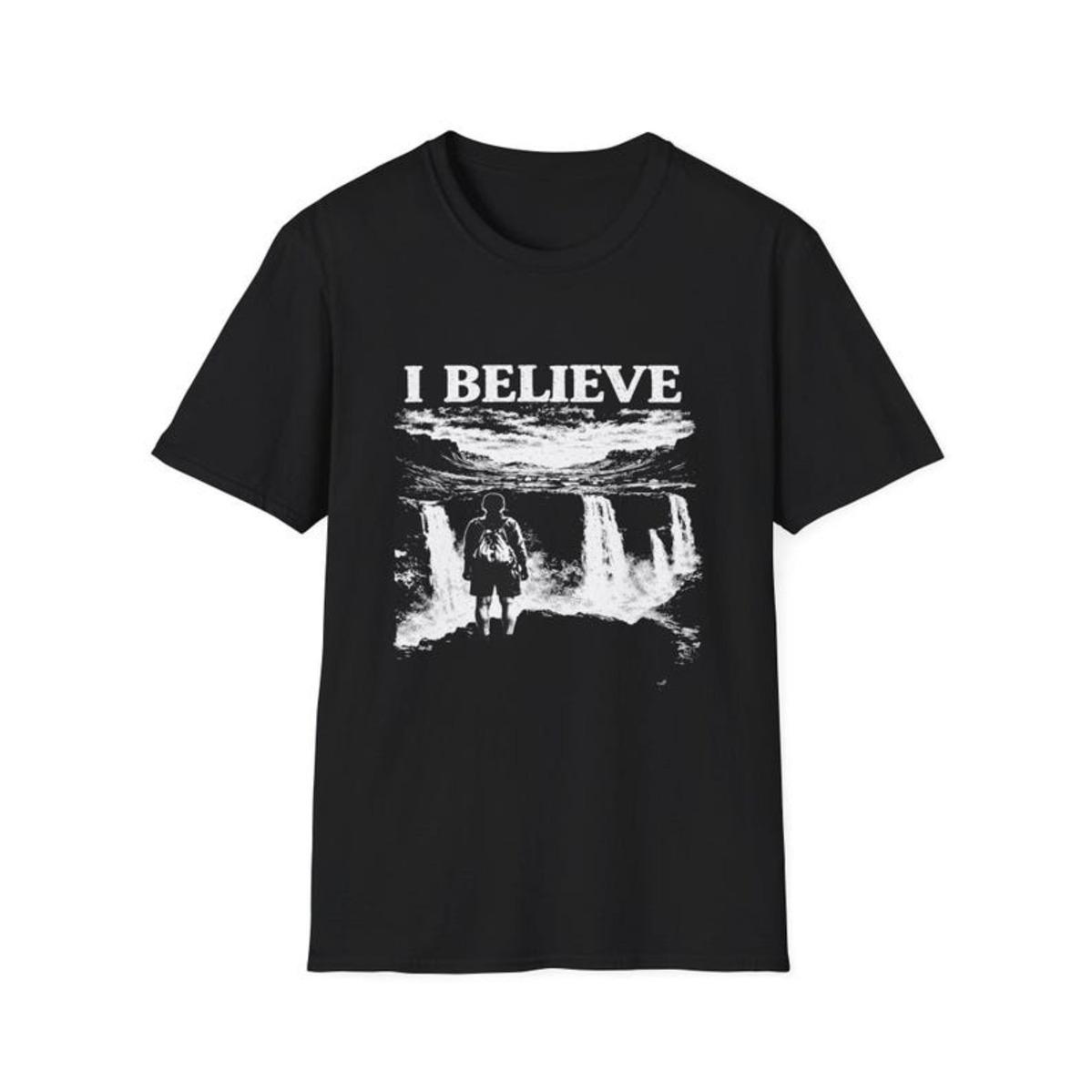 

I Believe Graphic T Shirt Hawkins Inspired Sci Fi Tee Retro Cult TV Show Vibe Vintage Style Fan Shirt S