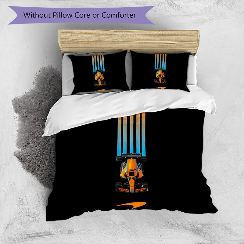 3pcs Landos Norris Racing1 Design Cover Set - HD Printed Bedding with 1 Cover and 2 Pillowcases - Perfect for Home and Dorm Decor