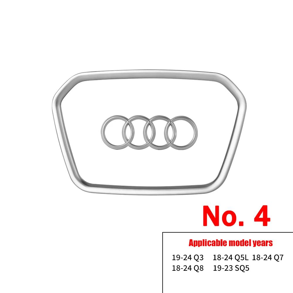 Car Styling Steering Wheel Center Logo Cover Replacement Trim Accessories For A Sline TT A3 A5 A7 Q3 Q5 Q7 Q8 A4L A6L A8L Q5L