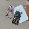 For IPhone17Promax Mobile Phone Case for Apple 14 Rhinestone Bow 15 Luxury Full Diamond Pearl Tiger Head for Women