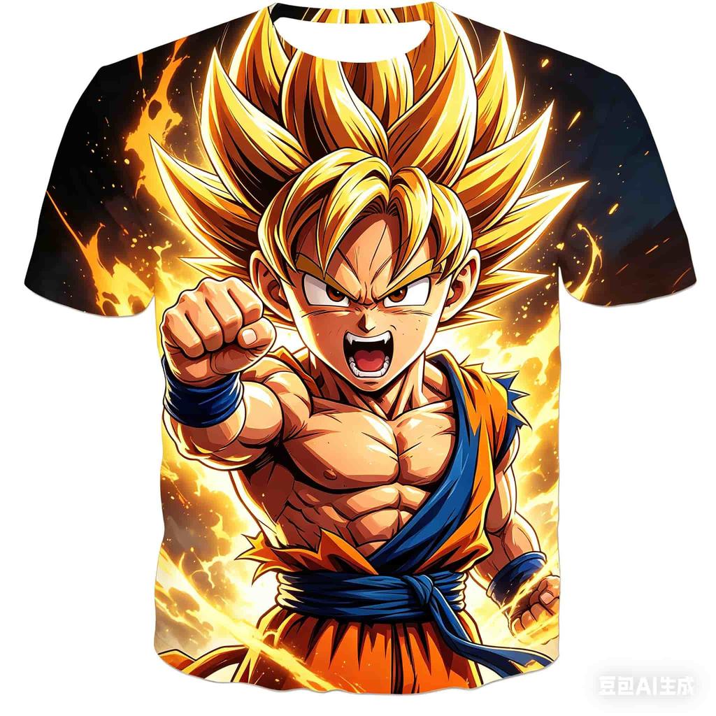 Anime Dragon Ball Son Goku 3d Print T-Shirt Summer Fashion Casual T-Shirt Boy Girl Unisex Clothing Tshirt TopsFamily Matching