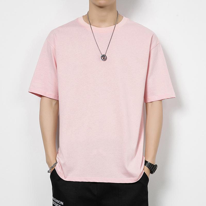 Pure Cotton Short Sleeved Cotton Short Sleeved Couple Big Shoulder T-shirt