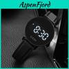 Digital Sports Wristwatch For Women With Leather Strap And Circular Dial