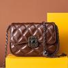 Quilted Chain Bag Genuine Leather Single Shoulder Crossbody Bag 2025 New Fashion Versatile Small Bag Vintage Small Square Bag Handbag
