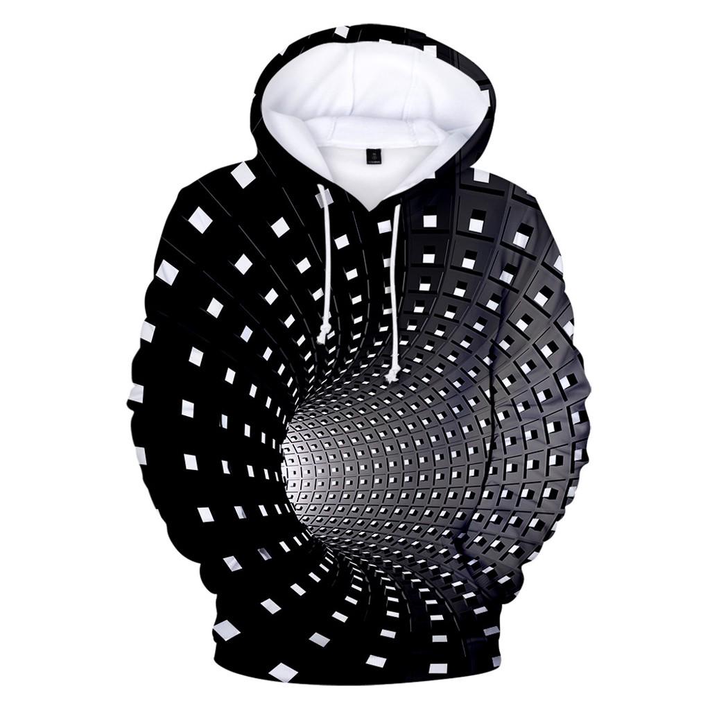 Unisex Men's 3D Printing Creative Round Neck Casual Long Shirts Top Blouse