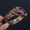 Kashmiri Red  Ruby Gemstone Pure Copper Wire Wrapped Handmade Cuff/Bangle Jewelry