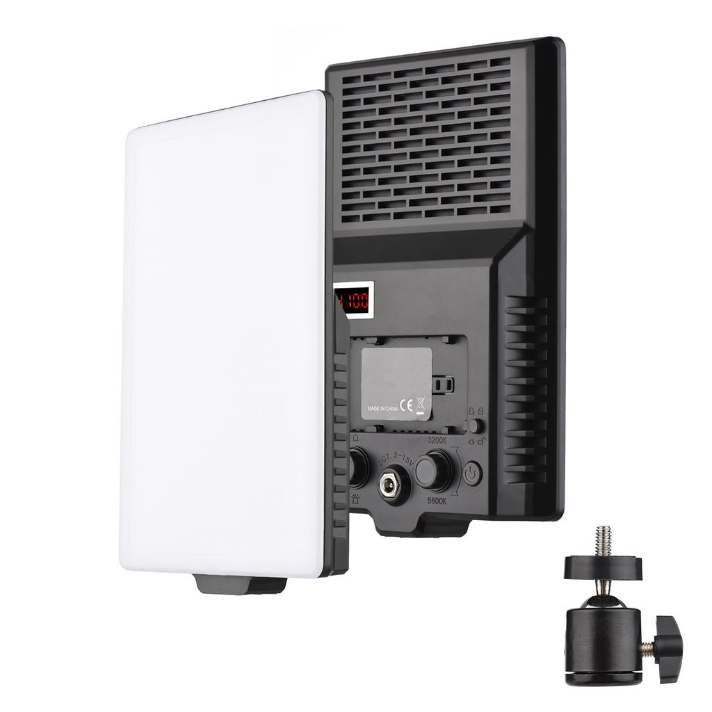 12W LED Video Light Photography Light 144PCS Lamp Beads Bi-Color Temperature 3200K-5600K Dimmable