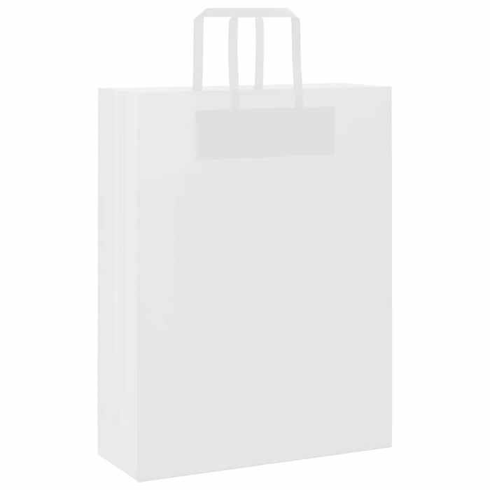 VidaXL Paper Bags 50 Pcs with Handles White 32x12x42 Cm, Paper Bag, Paper Gift Bag, Paper Gift Bag, Bag 4101830