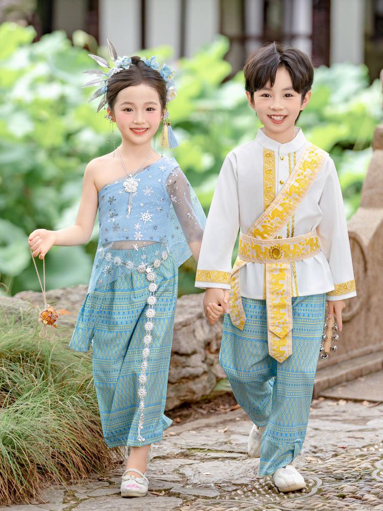 Dziecięcy strój etniczny Dai dla chłopców i dziewcząt - Wiosna, Lato, Jesień strój do występów