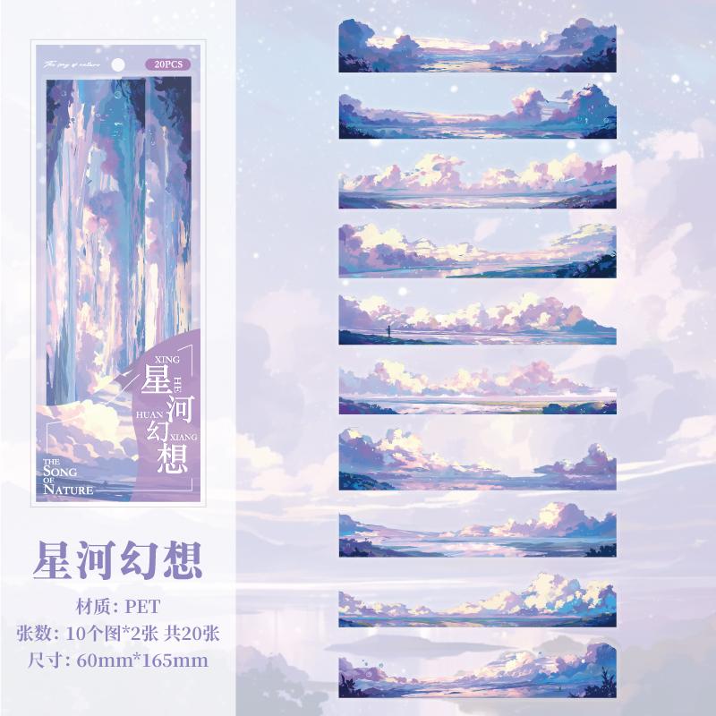 Journal GO 20pcs/lot Natural Scenery Stickers Beautiful Landscape Sticker Pack natural scenery Junk Journal DIY Scrapbooking