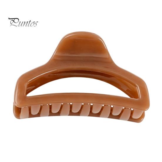 Non-slip Hair Clip Back Head Claw, Hollow Design Shark with Anti-slip Thick Claw Teeth, Lightweight Acrylic Shower for Long Macaron Color