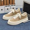 2025 new men's shoes summer cloth shoes trendy canvas shoes breathable casual versatile thick sole heightening sports casual shoes