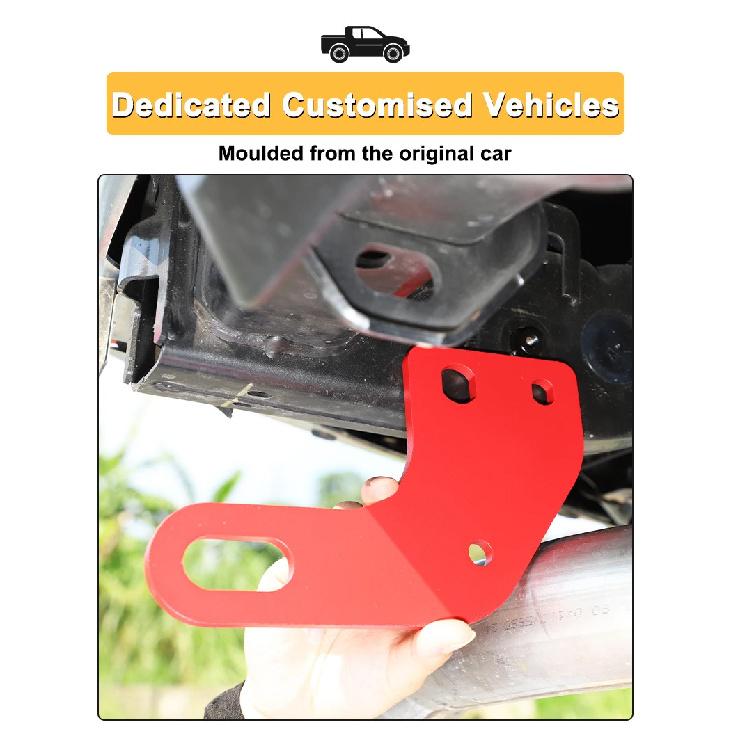 Car Rear Bumper Tow Hook Carbon Steel Rear Frame Side Trailer Hook Towing Bar Kit Car Accessory For Toyota Tacoma N400 2024-2026