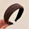 French Design Knit Hair Hoop Elegant Woolen Headband Versatile Hair Bands  For Women