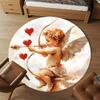 1pc Cupid Love Round Chair mat office Area Rug - Non-Slip, Floor Mat for Office, Bedroom, Ideal home decor gift c0112135